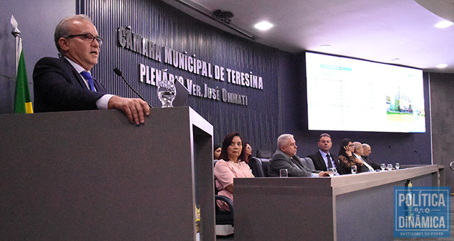 Firmino Filho apresentava os próprios resultados; na foto, a última vez em que o ex-prefeito  prestou contas à Câmara, em 2020 (foto: Jailson Soares | PD)