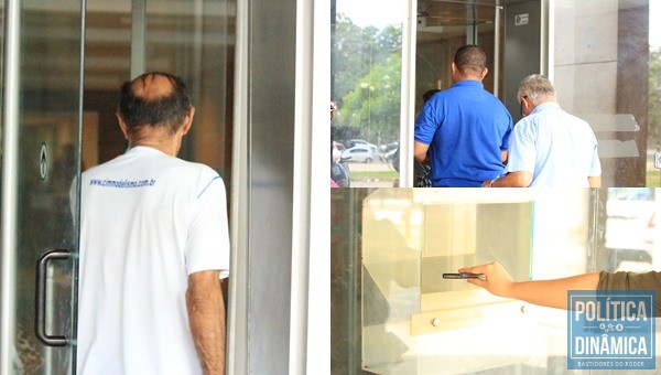 Funcionários e visitantes passam por detector de metal na entrada da Assembleia (Foto:Ananda Oliveira/PoliticaDinamica.com)