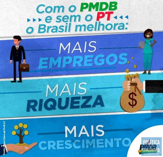 Imagem postada na página oficial do PMDB (Foto: Reprodução/Facebook)