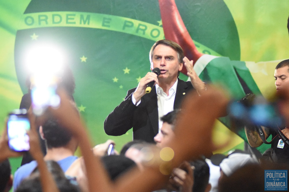 Jair Bolsonaro durante evento político, em 2022, em Teresina (foto: Jailson Soares | PD)