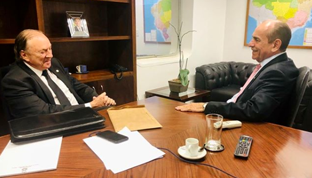 Eymael durante visita ao senador Marcelo Castro (Foto: Reprodução/Instagram)