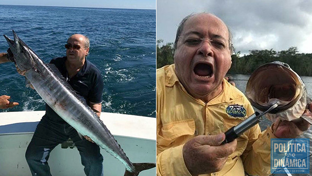 Sílvio já manifestou que pescaria é uma paixão. Parece até que bem maior que a campanha de reeleição de Jair Bolsonaro (foto: redes sociais)