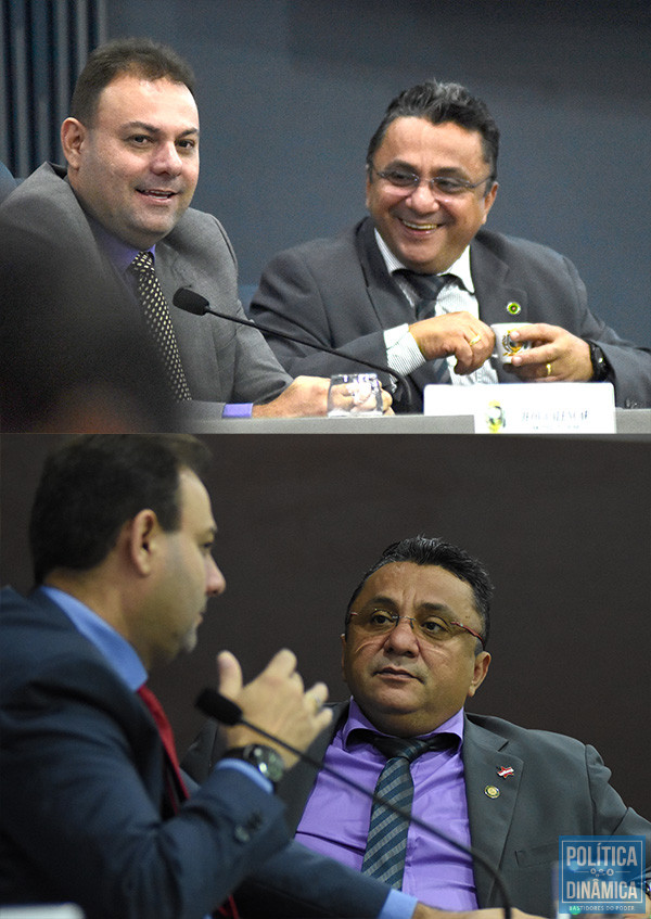 Antes era só alegria: colegas de parlamento disseram ter tido a impressão de que Dudu teria um ataque do coração quando soube que Jeová Alencar iria apoiar Joel Rodrigues e não Wellington Dias para o Senado (fotos: Jailson Soares | PD)