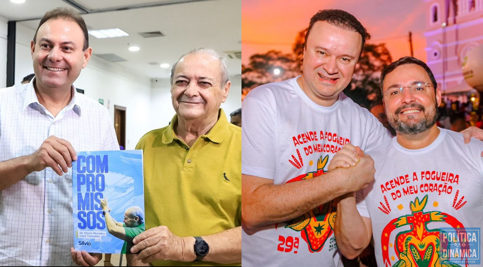 Até aqui, Jeová Alencar parece ter agregado mais à campanha de Sílvio Mendes do que Paulo Márcio à campanha de Fábio Novo, segundo as pesquisas (imagens: Instagram)