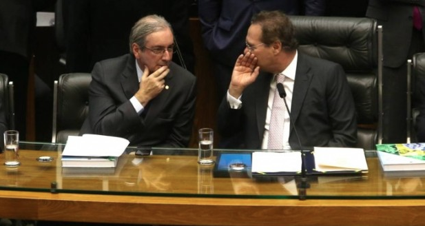 Deputado Eduardo Cunha, PMDB/RJ e senador Renan Calheiros, PMDB/AL