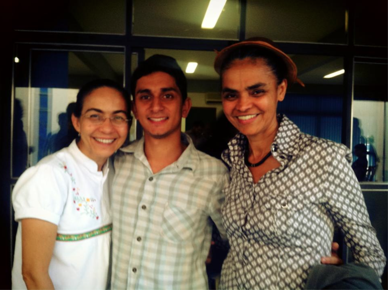 Heloísa Helena, Dionísio Carvalho Neto e Marina Silva, durante evento da Rede, em Brasília
