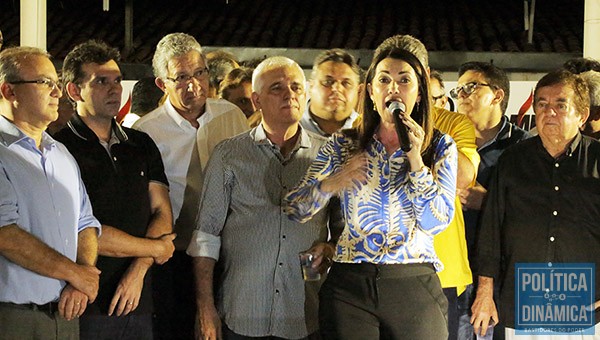 A vice-governadora Margarete Colho representou o PP nos discursos de apoio a Firmino e ressaltou a importância de Themístocles para a eleição (foto: Marcos Melo / PolíticaDinamica.com)