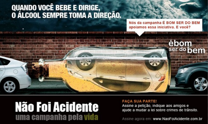 Cartaz da campanha que mobiliza o país: #nãofoiacidente