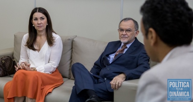 Margarete em reunião com o presidente do TCE, conselheiro Olavo Rebelo (Foto: ASCOM)