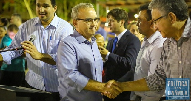 Firmino e o vice, Luiz Júnior (Foto: Wilson Filho | ASCOM PMT)