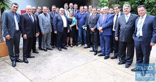 Luciano Nunes e outros parlamentares se reuniram com Rodrigo Maia (Foto: ASCOM)