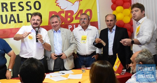 O PSB reconduz o ex-governador Wilson Martins à presidência do partido, com presença de lideranças de outras siglas (Foto: Jailson Soares/PoliticaDinamica.com)
