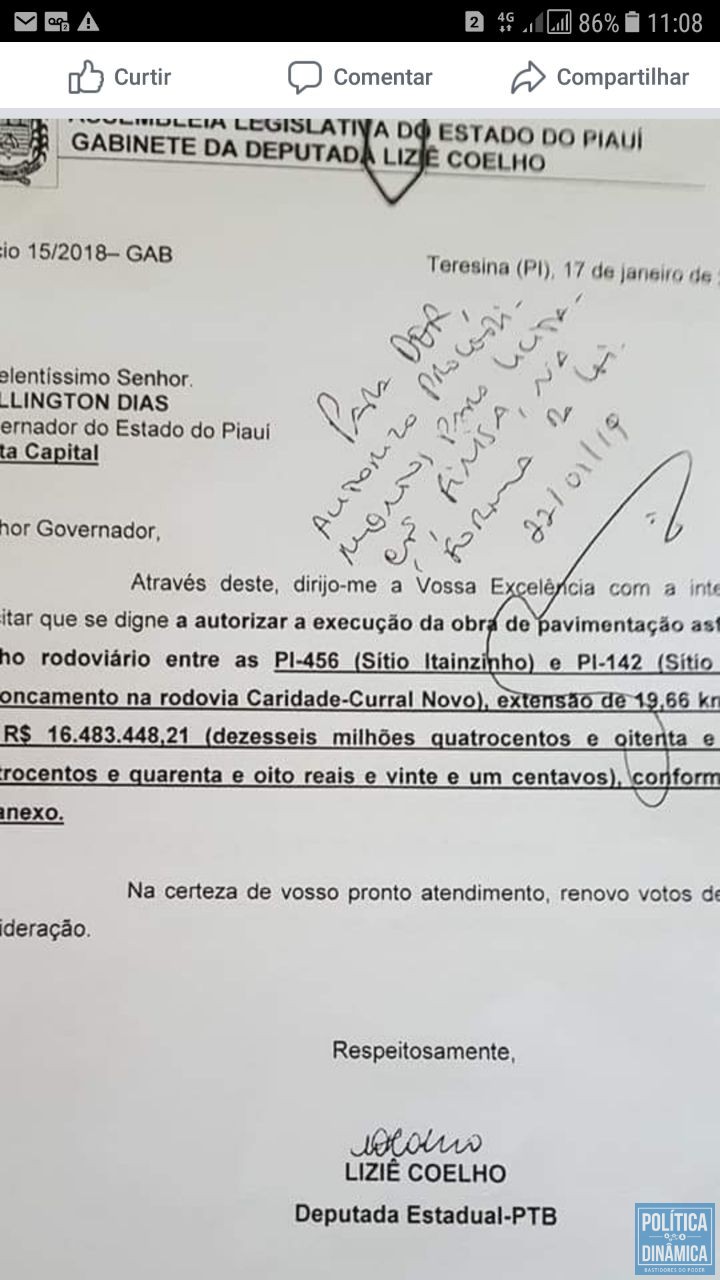 Wellington autorizou licitação e assinou como governador em 2019; não existe precedente de tamanha confiança na reeleição (imagem: reprodução)