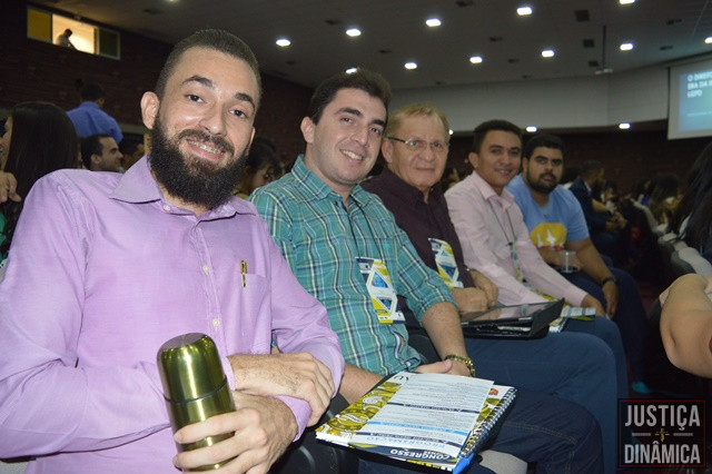 Acadêmicos de Direito do 10º período/noite Ulisses Melo, Júnior Sindô, Carlos Dias, André Aguiar e Crispim Neto prestigiaram o evento