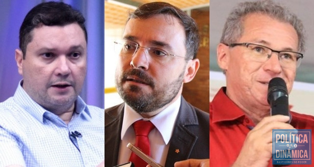 Fábio Sérvio, Fábio Novo e Assis repudiaram ato (Fotos: Jailson Soares/PoliticaDinamica.com)