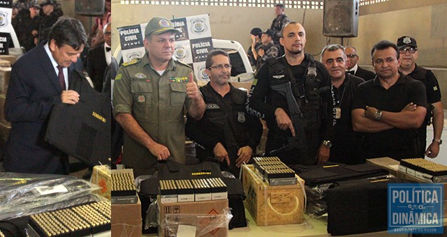 Pelo menos 10 munições apreendidas pela PF são iguais a estas entregues à Polícia Militar do Piauí em 2017 (fotos: Marcos Melo | politicaDInamica.com)