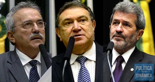 Apenas os deputados Átila Lira, Átila Lins e Gonzaga Patriota vão para o oitavo mandato em 2019 (Fotos: Reprodução/Internet)