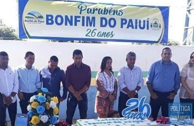 Nome Piauí foi escrito errada na faixa da prefeitura (Foto: Reprodução/Redes Sociais)