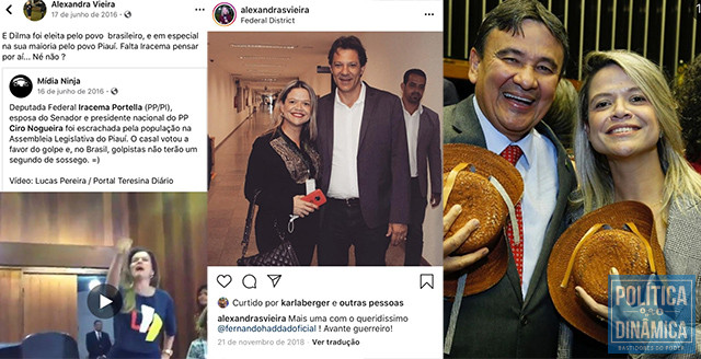 A substituta de Samantha na Antena 10 é petista de carteirinha nas redes sociais 