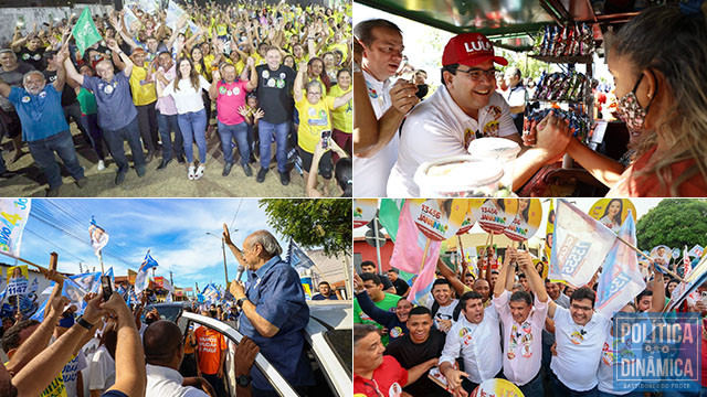 Candidatos Sílvio Mendes e Rafael Fonteles focam suas ações na capital e realizam ações de campanha no mesmo dia no bairro Promorar, zona Sul de Teresina (foto: ascom)