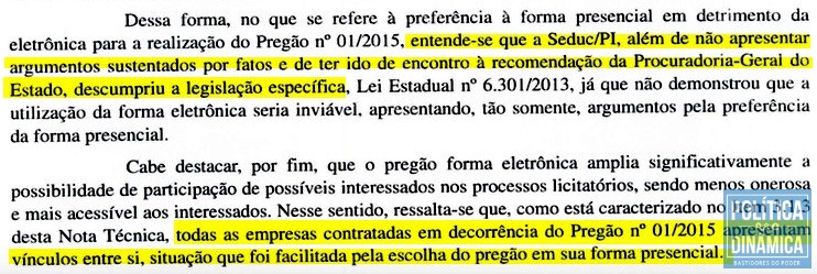 Trecho do relatório da CGU no inquérito da Polícia Federal (imagem Marcos Melo | PoliticaDinamica.com)