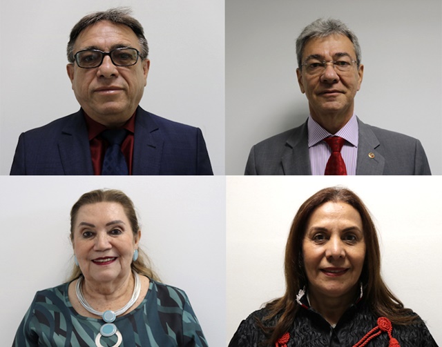 Procuradores de Justiça eleitos como titulares: Hugo de Sousa Cardoso, Fernando Melo Ferro Gomes, Ivaneide Assunção Tavares Rodrigues e Raquel de Nazaré Pinto Costa Normando