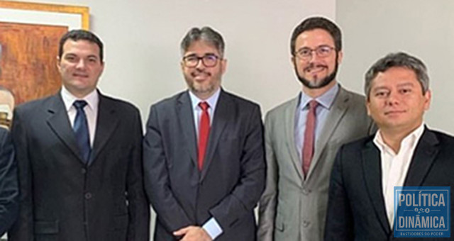 Celso, Helder Jacobina, Aurélio Lobão e Einstein Sepulveda: grupo do presidente da OAB-PI conseguiu emplacar PGM na gestão de Dr. Pessoa (foto: Instagram)