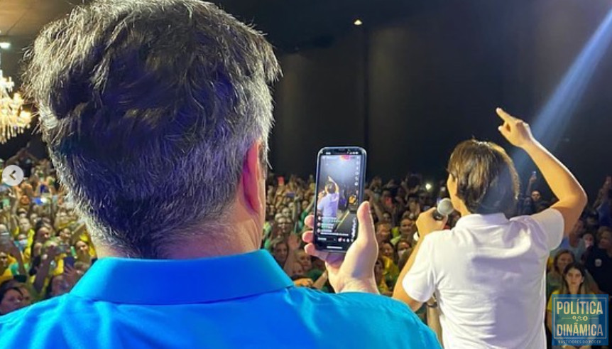 De longe: Ciro Nogueira só fez campanha para Bolsonaro pelo celular no primeiro turno das eleições no Piauí (foto: Instagram)