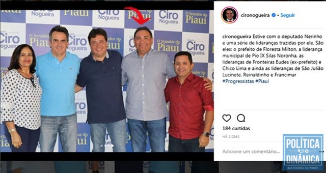 Francimar Pereira posa para foto com Ciro e aliados (Foto: Reprodução/Instagram)