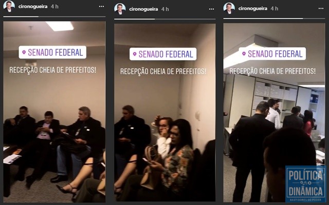 Ciro Nogueira celebra gabinete lotado de prefeitos (Foto: Reprodução/Instagram)