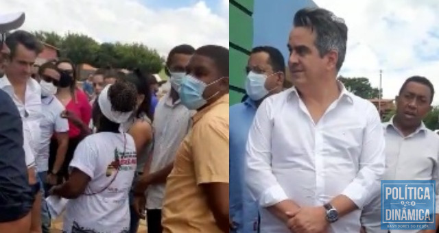 Comitiva do ministro chegou a ser hostilizada pelos manifestantes (foto: reprodução redes sociais)