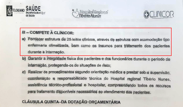 Cláusula no Termo de Cooperação define atribuições de cada ente.