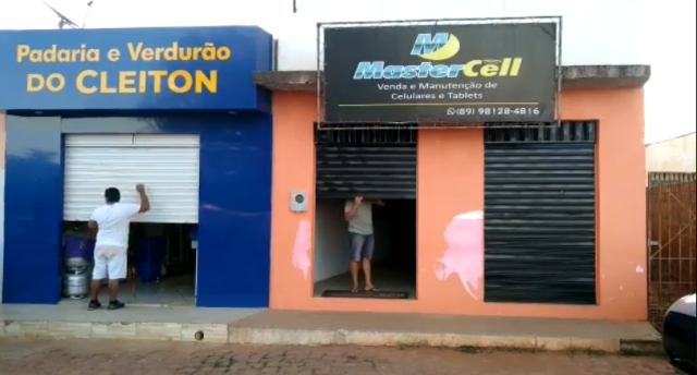 Comerciantes fecharam estabelecimentos em Coronel José Dias (Foto: Divulgação/Prefeitura)