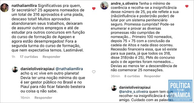 Secretário revidou críticas em tom ameaçador (Foto: Reprodução/Instagram)