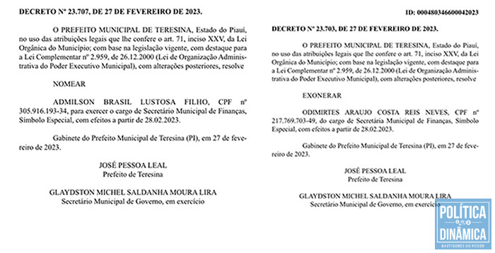 Decretos foram publicados nessa segunda-feira (27) (foto: reprodução)