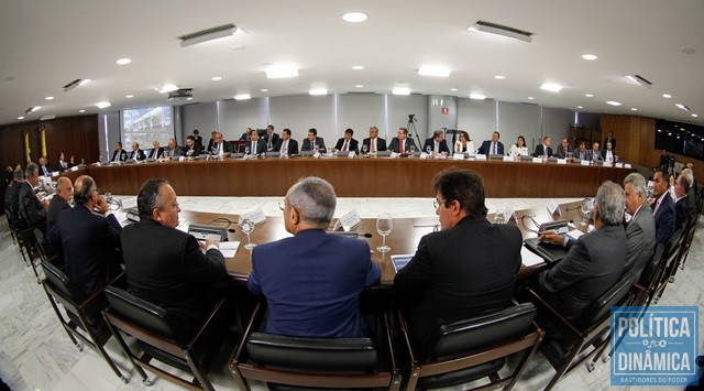 Governadores de todo o país foram à reunião (Foto: Divulgação/Governo do Estado)