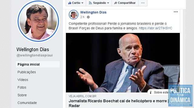 Governador Wellington Dias se manifestou (Foto: Reprodução/Facebook)