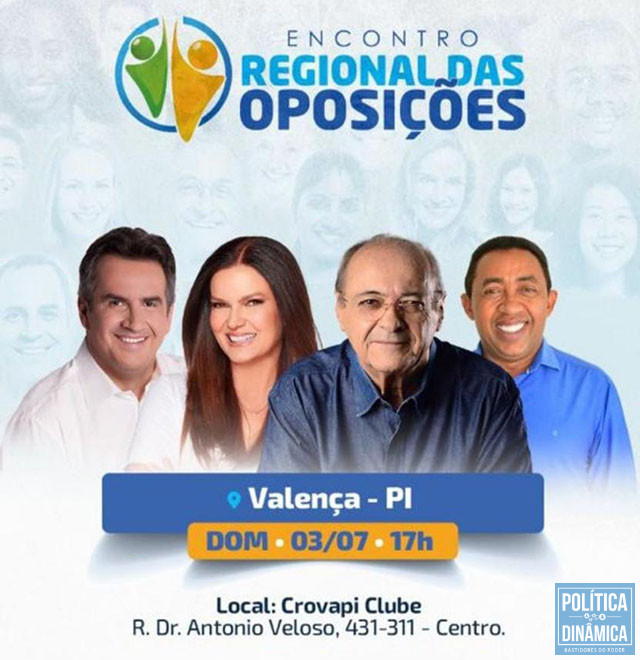 Após confusão, pré-campanha de Sílvio Mendes voltou a confirmar e divulgar o evento que pode ocorrer no próximo domingo (03/07) em Valença do Piauí (foto: reprodução redes sociais)