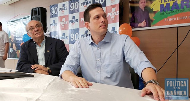O major Diego Melo é candidato a deputado federal e confirmou o PROS -- partido que preside -- na chapa de Fábio Sérvio com a indicação do coronel Carlos Pinho (foto: Marcos Melo | PolíticaDinamica.com)