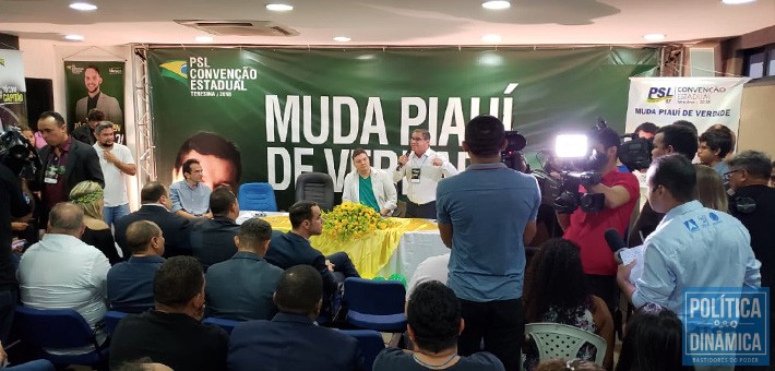 A convenção do PSL aconteceu no Plenarinho da Câmara Municipal de Teresina (foto: Marcos Melo | PoliticaDInamica.com)