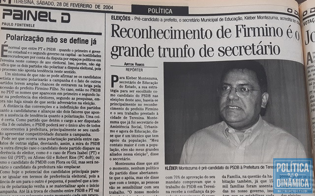 Kléber era cotado para ser candidato em 2004 (Foto: Reprodução/Arquivo Público do Piauí)