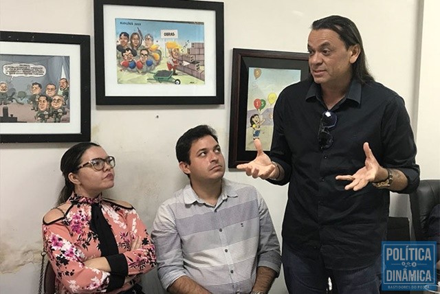 Frank Aguiar durante reunião com Elmano (Foto: Divulgação/Assessoria)