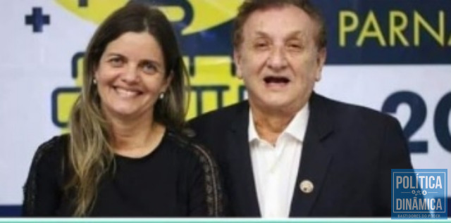 Gracinha Moraes Sousa e o pai dela Mão Santa. 