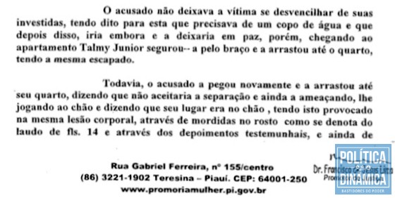 Trecho de denúncia oferecida pelo Ministério Público contra integrante da OAB (imagem: reprodução)