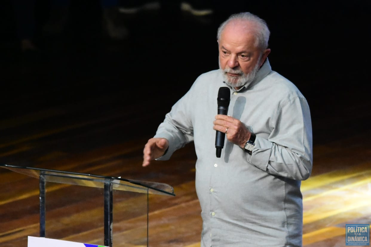 O presidente Lula durante anúncio do Novo PAC. Lançamento aconteceu em Teresina (foto: Jailson Soares | PD)