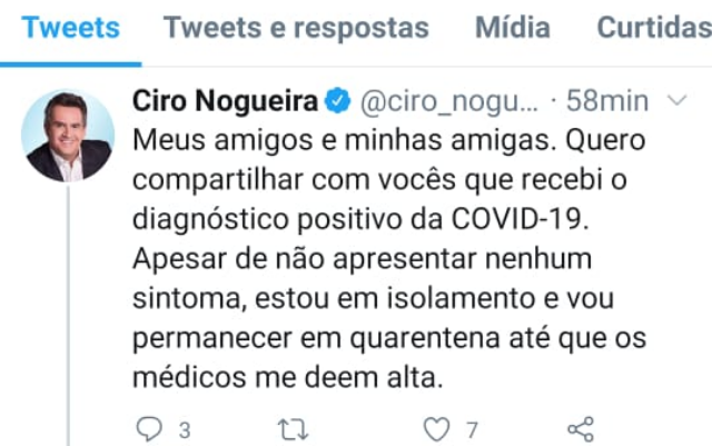 Senador fez anúncio pelas redes sociais (Foto: Reprodução/Twitter)