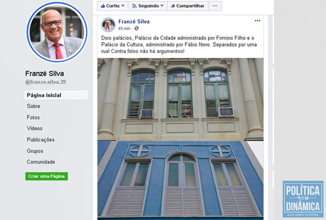 Postagem de Franzé faz comparativo de janelas (Foto: Jailson Soares/PoliticaDinamica.com)