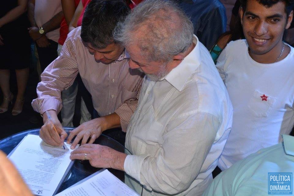 Lula e Wellington abonaram novas filiações (Foto: ASCOM)