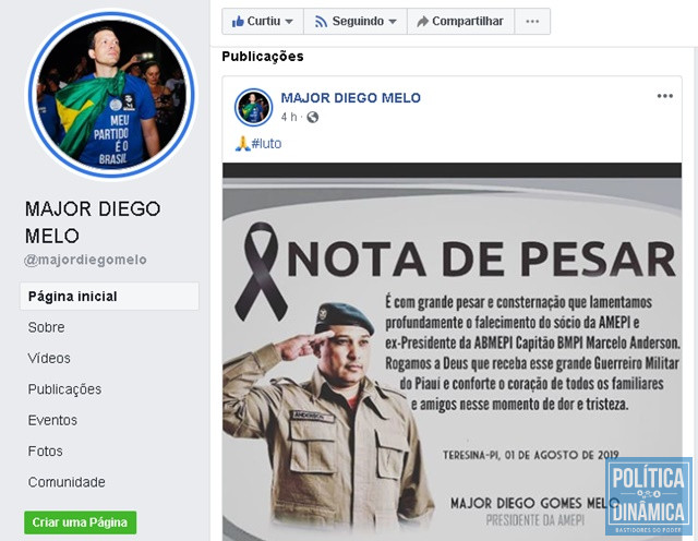 Presidente da Amepi divulgou nota de pesar (Foto: Reprodução/Facebook)