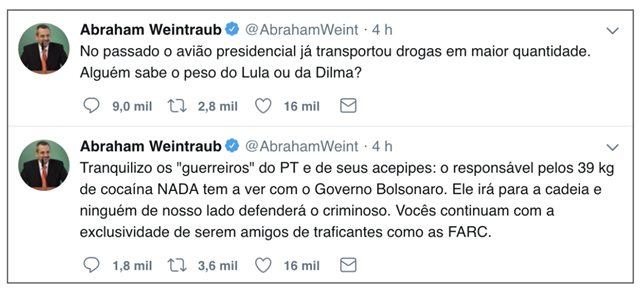 Portagens feitas pelo ministro da Educação no Twitter (Foto: Reprodução/Twitter)